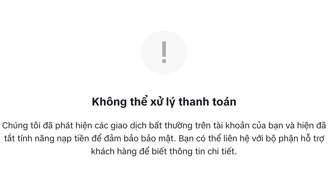 Tiktok khóa nạp xu vì phát hiện giao dịch bất thường